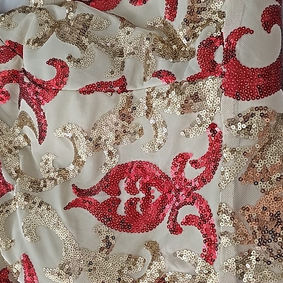 Glamorous Multicolored Sequined Mermaid Maxi Formal Gown - Picture 14 of 16